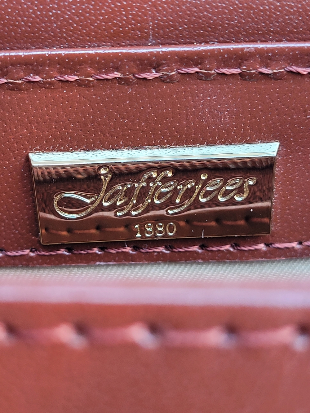 🍂 Jafferjees Vintage Brown Leather Top-Handle Handbag - EUC - Picture 2 of 16